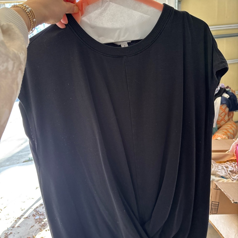 Time and Tru Charcoal Crew Neck Top